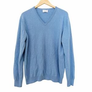 Maus & Hoffman Blue 100% Cashmere Sweater Sz L
